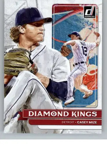 2022 Donruss Casey Mize Diamond Kings baseball card with original gloss Tigers ID 42246
