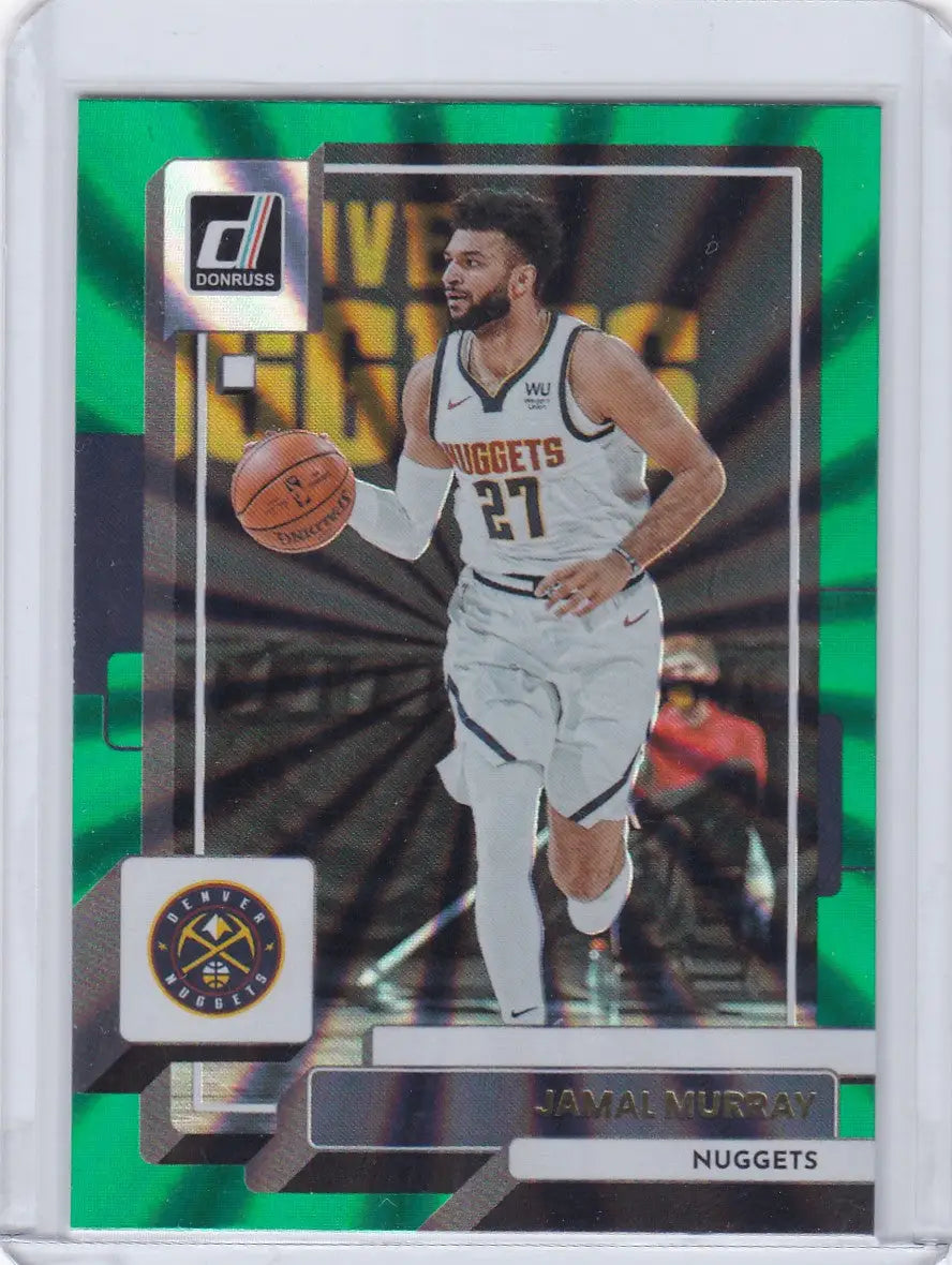 2022 DONRUSS #90 JAMAL MURRAY GREEN LAZER- DENVER NUGGETS - Basketball Card Single