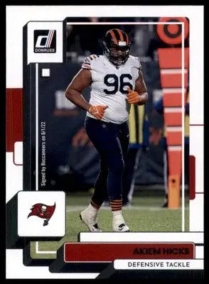 2022 Donruss Akiem Hicks 81 Tampa Bay Buccaneers - Football Card Single