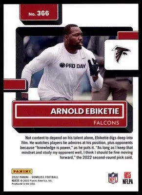 2022 Donruss Arnold Ebiketie RC 366 Atlanta Falcons - Football Card Single