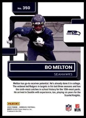 2022 Donruss Bo Melton RC 350 Seattle Seahawks - Football Card Single