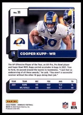 2022 Donruss Cooper Kupp 11 Los Angeles Rams - Football Card Single