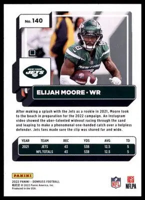 2022 Donruss Elijah Moore 140 New York Jets - Football Card Single