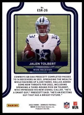 2022 Donruss - Elite Series Rookies Jalen Tolbert ESR-26 Dallas Cowboys - Football Card Single