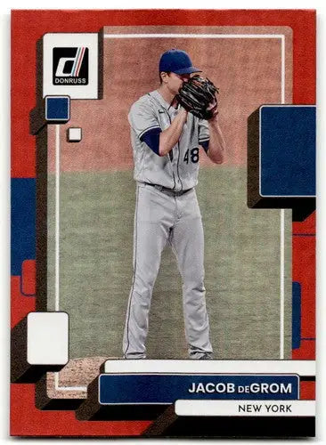 2022 Donruss Holo Red #101 Jacob deGrom NM-MT Mets ID:42088 - Baseball Card Single