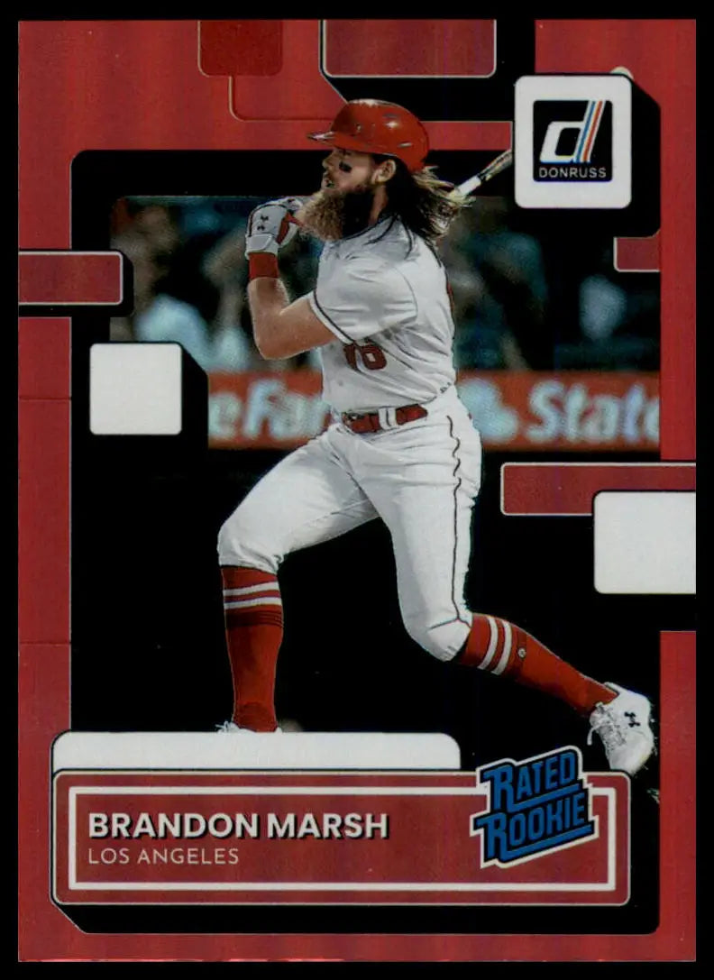 2022 Donruss - Holo Red Brandon Marsh 41 Los Angeles Angels NM - Baseball Card Single