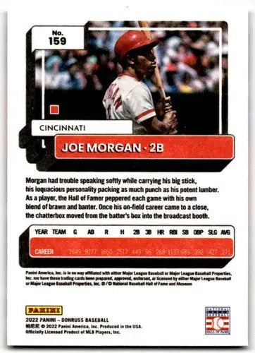 2022 Donruss Independence Day #159 Joe Morgan NM-MT Reds ID:42106 - Baseball Card Single