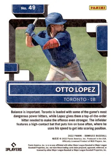 2022 Donruss Independence Day #49 Otto Lopez NM-MT RC Rookie Blue Jays ID:45059 - Baseball Card Single