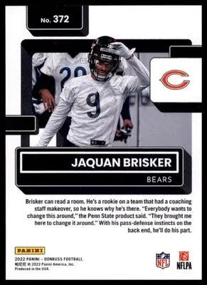2022 Donruss Jaquan Brisker RC 372 Chicago Bears - Football Card Single