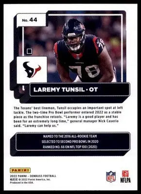 2022 Donruss Laremy Tunsil 44 Houston Texans - Football Card Single