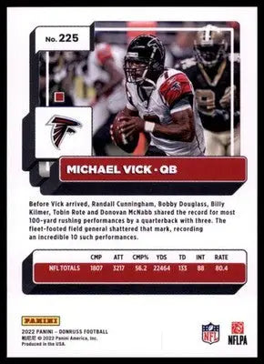 2022 Donruss Michael Vick 225 Atlanta Falcons - Football Card Single