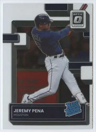 Jeremy Pena baseball card from Donruss Optic 2022 with original gloss and rookie status