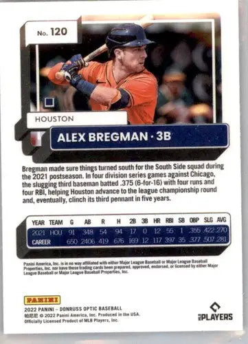 2022 Donruss Optic #120 Alex Bregman NM-MT Astros ID:54088 - Baseball Card Single