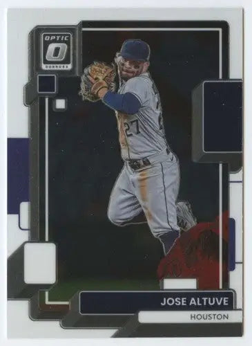 2022 Donruss Optic Jose Altuve baseball card with original gloss featuring 2021 Optic design