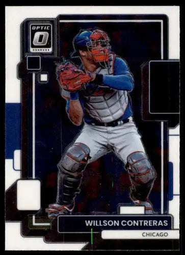 Willson Contreras Chicago baseball trading card from Donruss Optic with original gloss