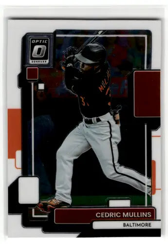 Original gloss Donruss Optic Cedric Mullins baseball card from 2022 Orioles set