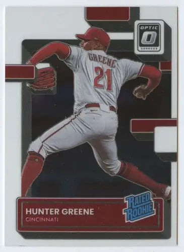 2022 Donruss Optic #160 Hunter Greene NM-MT RC Rookie Reds Rated Rookie ID:52533 - Baseball Card Single