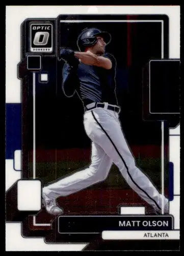 Original gloss Donruss Optic baseball trading card of Matt Olson of the Atlanta Braves