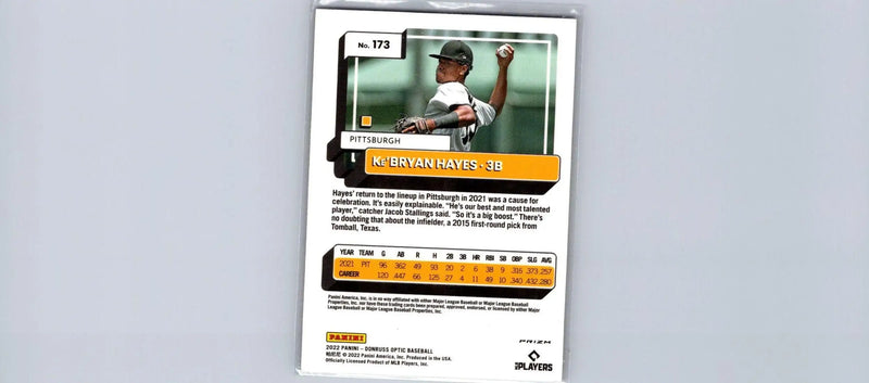 2022 Donruss Optic #173 Ke’Bryan Hayes Pink Prizm baseball card collectible item
