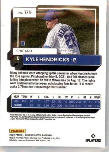 2022 Donruss Optic #175 Kyle Hendricks NM-MT Cubs ID:52553 - Baseball Card Single