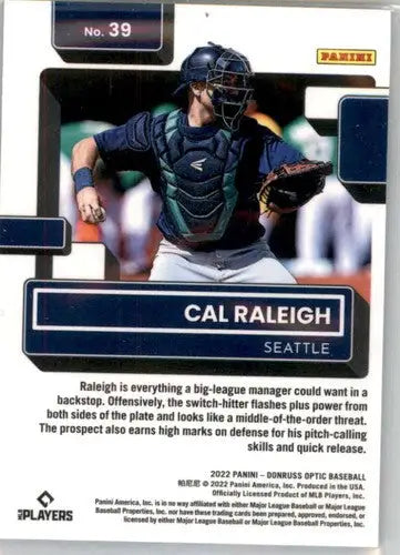 2022 Donruss Optic #39 Cal Raleigh NM-MT RC Rookie Mariners Rated Rooki ID:53378 - Baseball Card Single