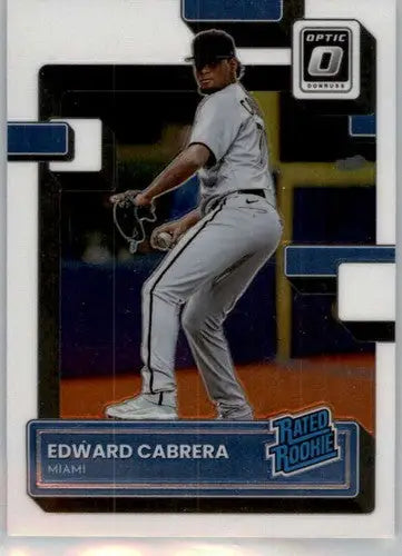 Edward Cabrera baseball card from 2022 Donruss Optic with original gloss and rated Rookie
