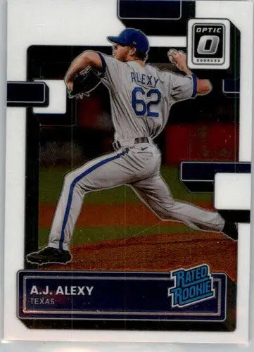 A.J. Alexy 2022 Donruss Optic Rated Rookie baseball card with original gloss