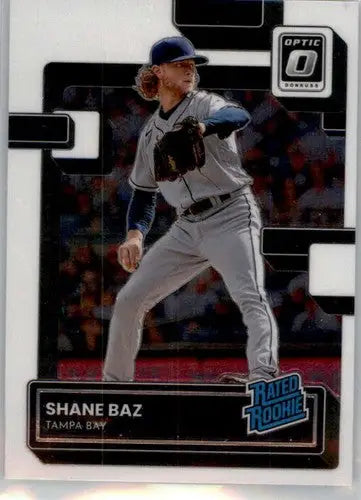 2022 Donruss Optic Shane Baz baseball card with original gloss, Rays rookie ID 52564