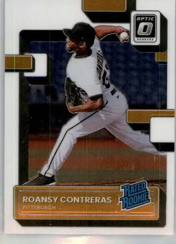 Original gloss Donruss Optic Roansy Contreras baseball card 2022 Pirates Rookie