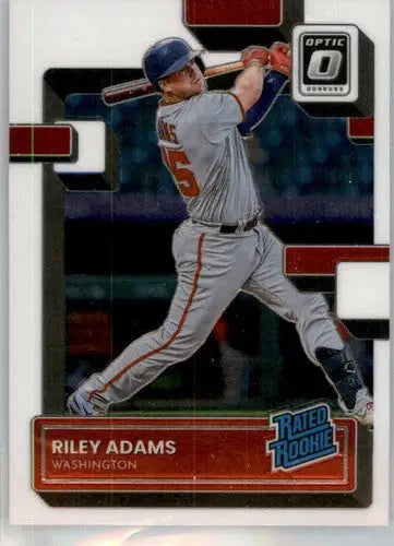 2022 Donruss Optic Riley Adams baseball card with original gloss rookie rated rook ID 52546