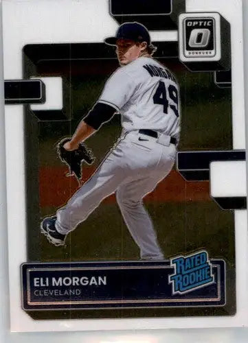 Original gloss Donruss Optic Eli Morgan baseball card from 2022 Rookie series