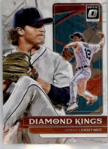 Original gloss Donruss Optic Casey Mize baseball card from 2022 Tigers Diamond King