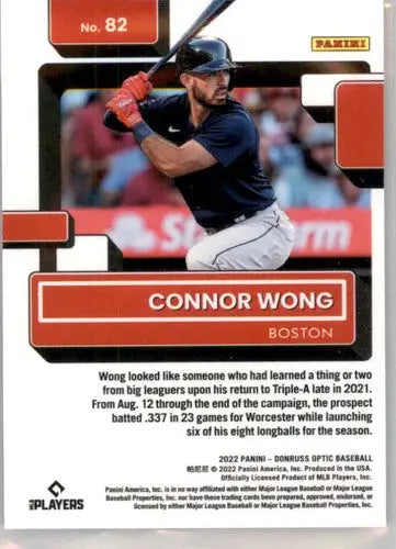 2022 Donruss Optic #82 Connor Wong NM-MT RC Rookie Red Sox Rated Rookie ID:52579 - Baseball Card Single