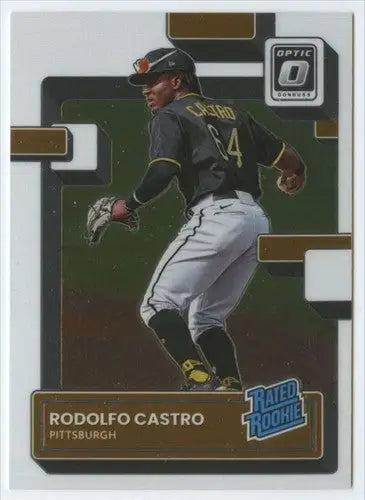 Rodolfo Castro baseball card from 2022 Donruss Optic with original gloss and rookie status