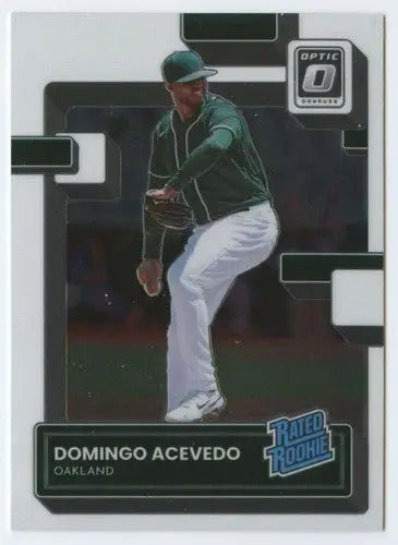 Original gloss Donruss Optic Domingo Acevedo rookie baseball card front view