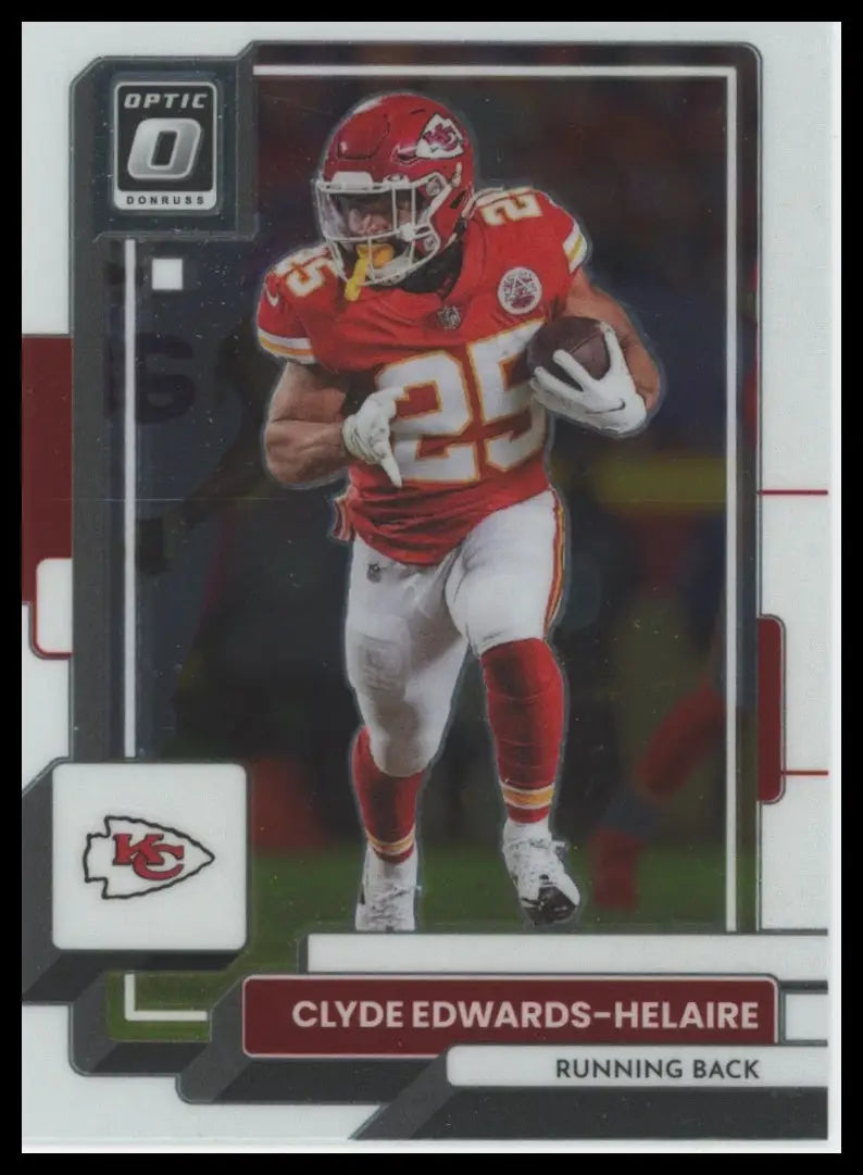 2022 Donruss Optic Clyde Edwards-Helaire 95 Kansas City Chiefs - Football Card Single