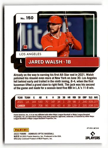 2022 Donruss Optic Holo Jared Walsh Baseball Card NM-MT Angels ID 47908
