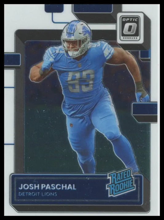 2022 Donruss Optic Josh Paschal RC 267 Detroit Lions - Football Card Single
