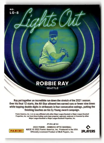 2022 Donruss Optic Lights Out Holo #8 Robbie Ray NM-MT Mariners ID:47911 - Baseball Card Single