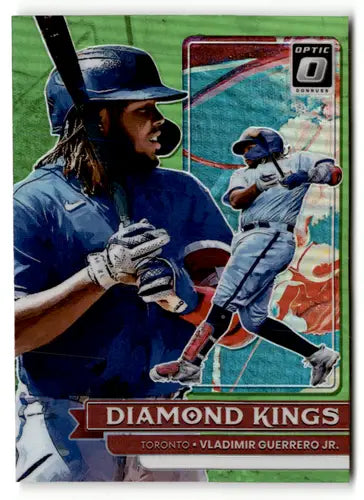 Vladimir Guerrero Jr. baseball card from 2022 Donruss Optic Lime Green series