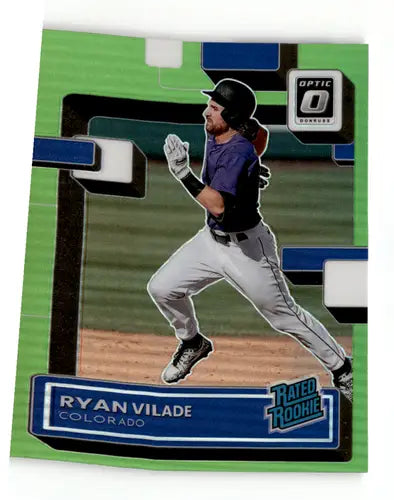 2022 Donruss Optic Lime Green Ryan Vilade Rookie Card Rockies ID 47844