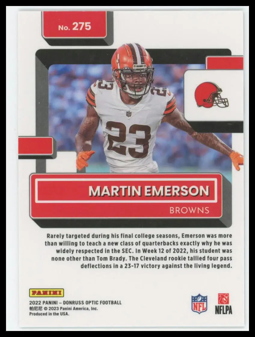 2022 Donruss Optic Martin Emerson RC 275 Cleveland Browns - Football Card Single