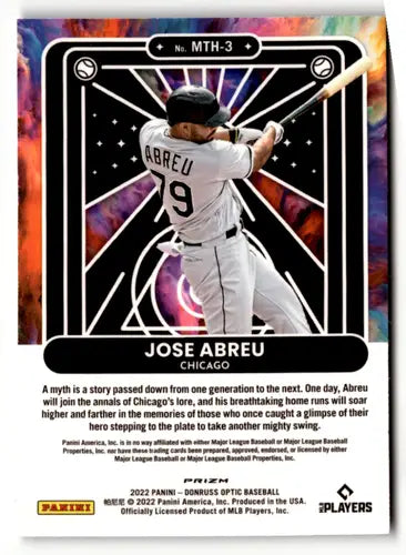Jose Abreu baseball card from 2022 Donruss Optic Mythical Holo series
