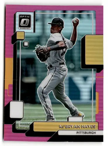 K’Bryan Hayes Baseball Card from 2022 Donruss Optic Pink set with NM-MT condition