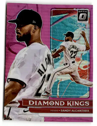 2022 Donruss Optic Pink #19 Sandy Alcantara NM-MT Marlins Diamond King ID:47889 - Baseball Card Single