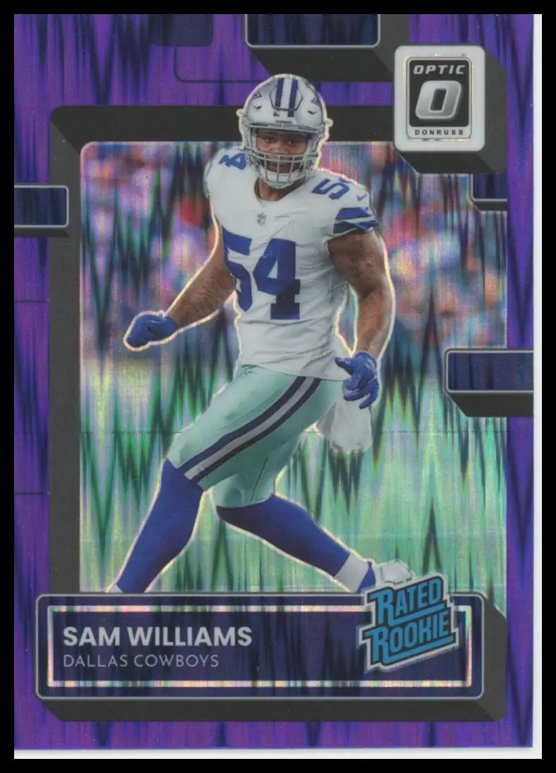 2022 Donruss Optic - Purple Shock Sam Williams 269 Dallas Cowboys - Football Card Single