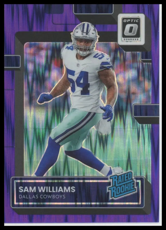 2022 Donruss Optic - Purple Shock Sam Williams 269 Dallas Cowboys - Football Card Single