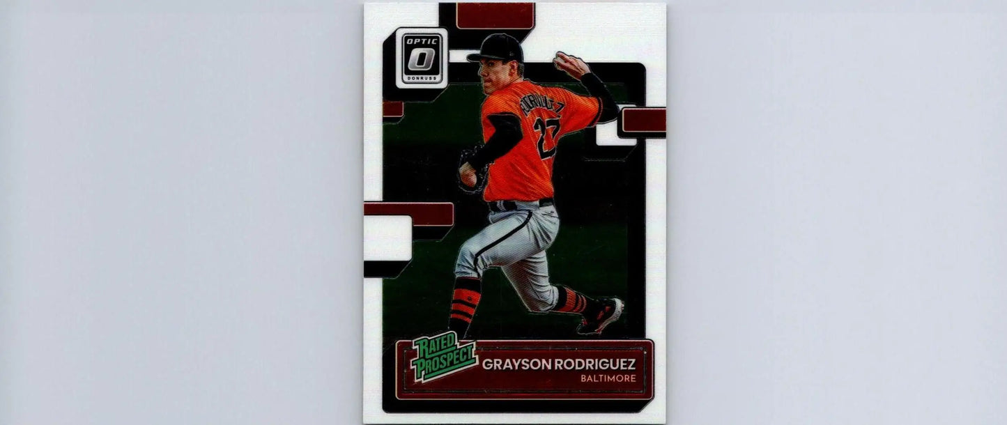 Grayson Rodriguez Rated Prospects card from the 2022 Donruss Optic collection