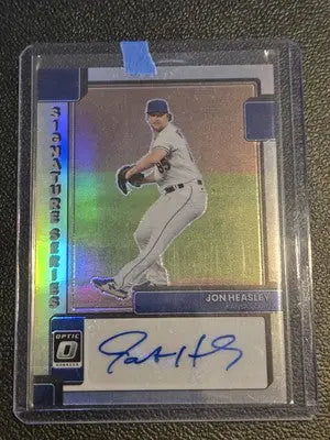 2022 Donruss Optic #SIGS-JH Jon Heasley Signature Series Holo Prizm - Baseball Card Single