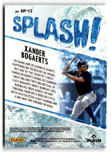 2022 Donruss Optic Splash #12 Xander Bogaerts NM-MT Red Sox ID:47830 - Baseball Card Single